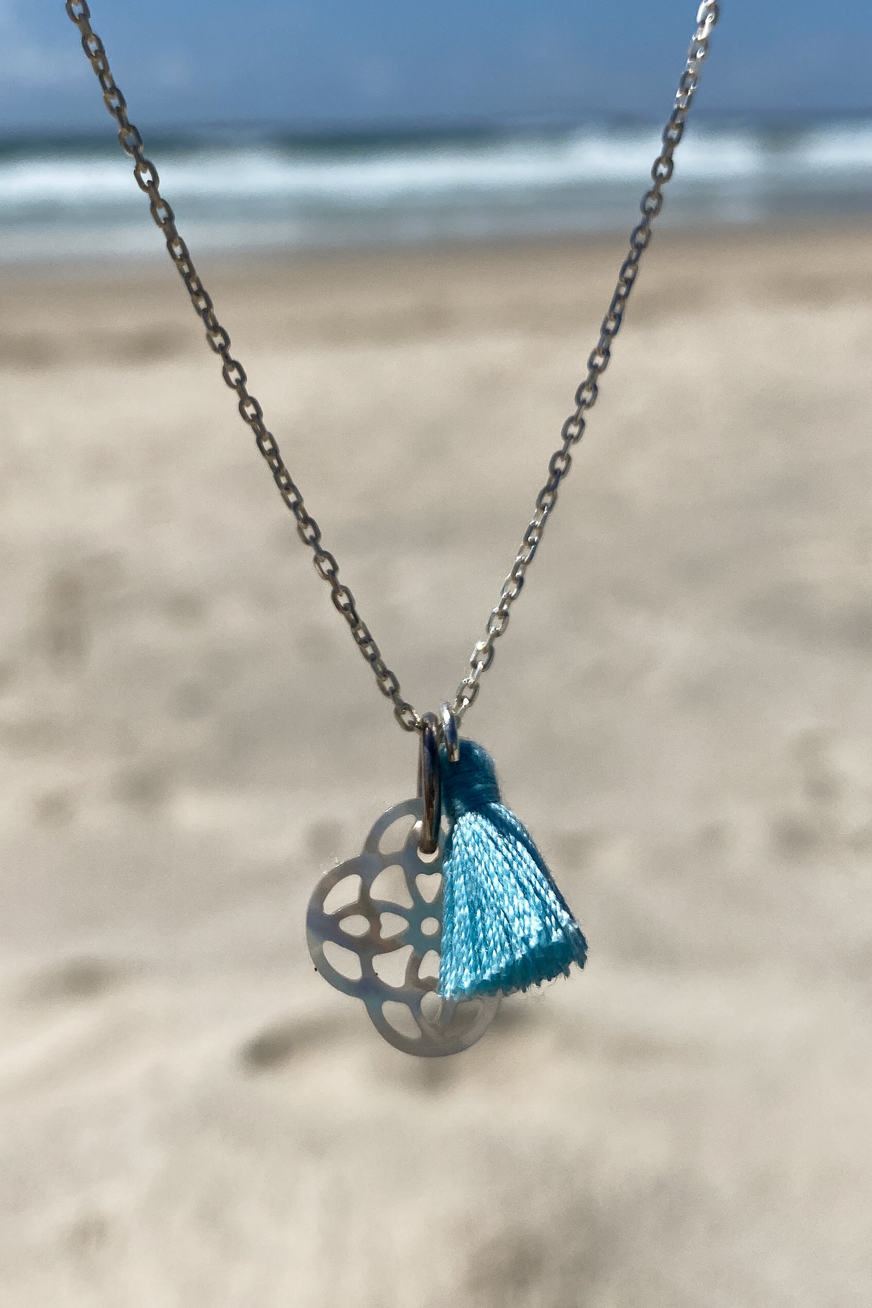 Mosaic tassel necklace