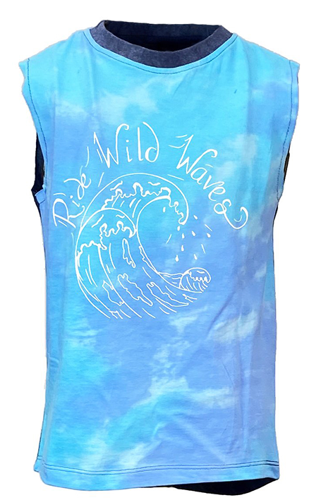 Ride Wild Waves tie-dye tank