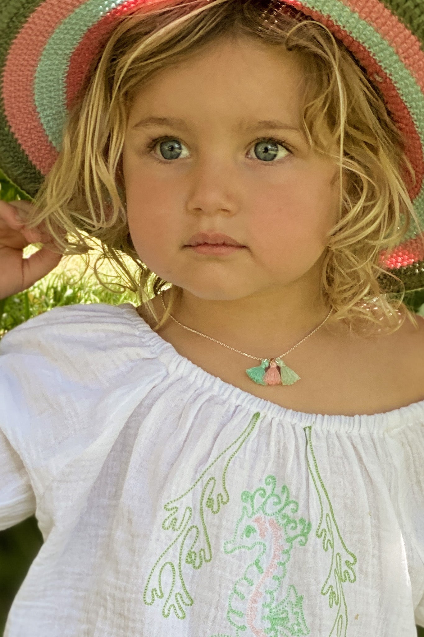 Rainbow tassel necklace