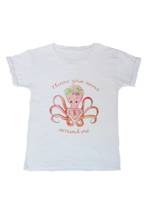 Throw your arms around me octopus tee WHOLESALE