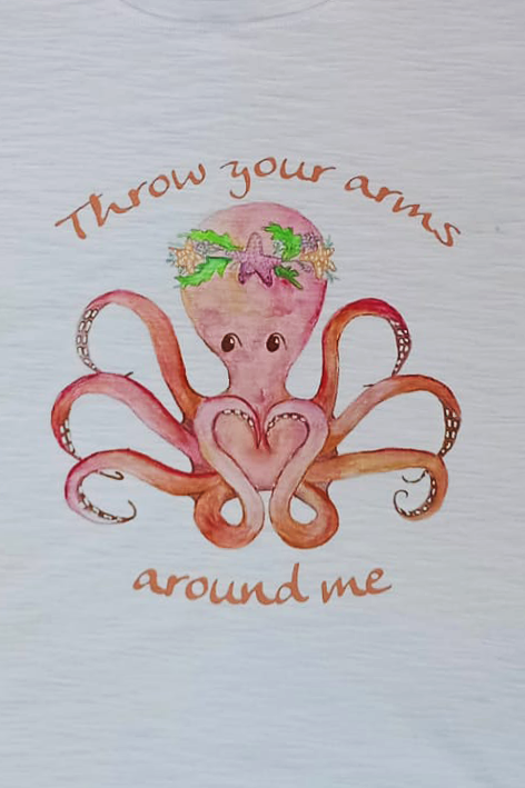 Throw your arms around me octopus tee WHOLESALE